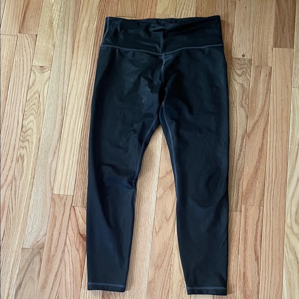 Athleta Ultra High Rise Leggings Small Black Elation Gym Pilates Athletic